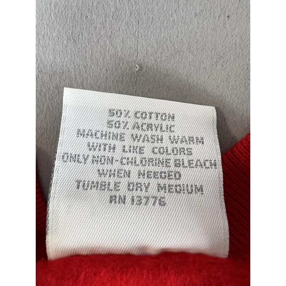 Vintage Hanes Her Way Sweatshirt Womens L Red Crewneck Pullover Made USA 90s NWT